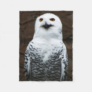 Snowy Owl fbcn Fleece Blanket
