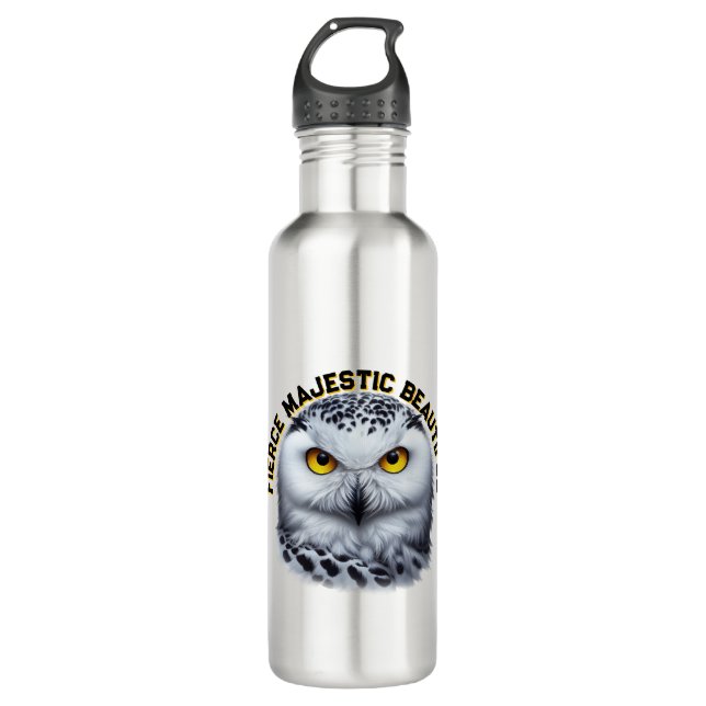 Snowy Owl Fierce Majestic Beautiful 710 Ml Water Bottle (Front)