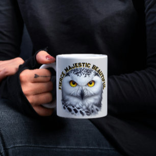 Snowy Owl Fierce Majestic Beautiful Coffee Mug