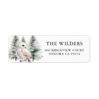 Snowy Owl Forest Return Address