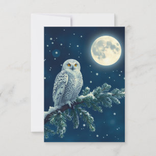 Snowy Owl fun Christmas card