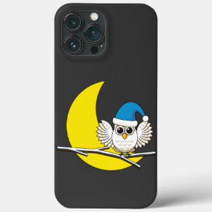 Snowy Owl in a New Moon Winter Night iPhone 13 Pro Max Case
