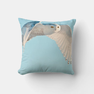 Snowy Owl in flight Cushion