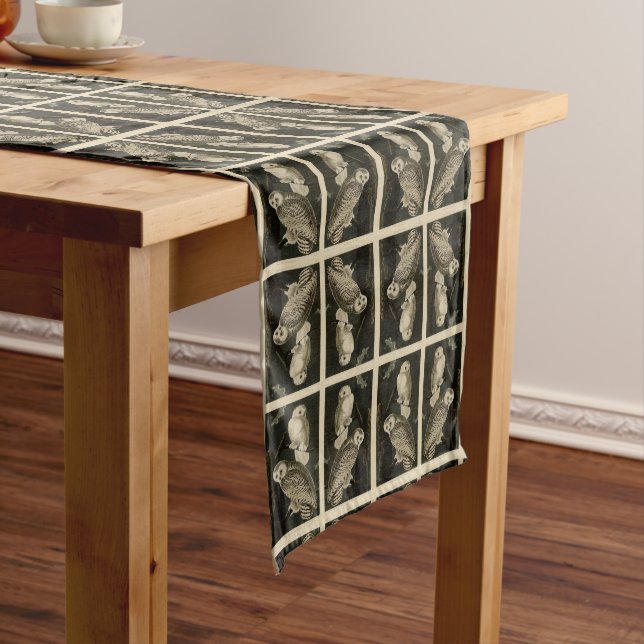 Snowy Owl, John James Audubon's Birds of America Medium Table Runner (In Situ)