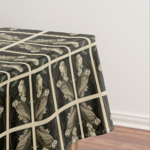 Snowy Owl, John James Audubon's Birds of America Tablecloth