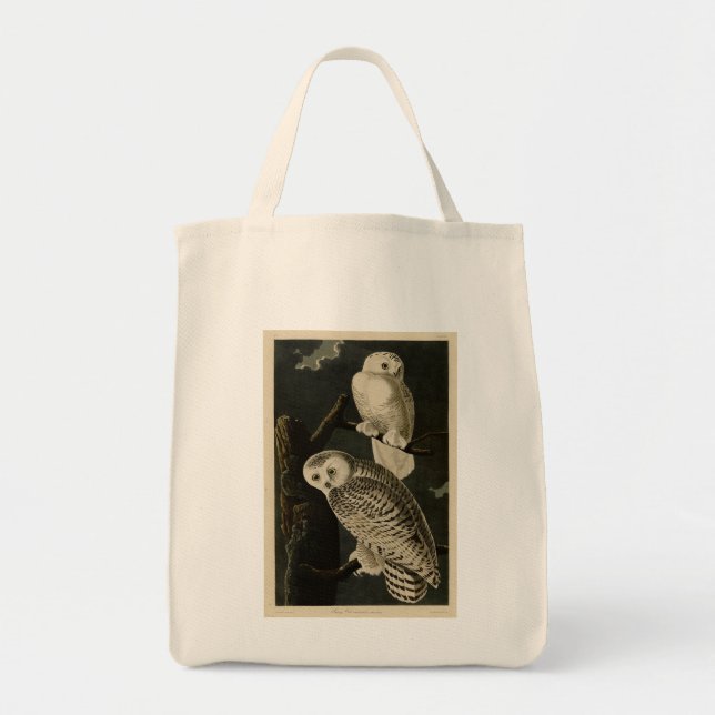 Snowy Owl, John James Audubon's Birds of America Tote Bag (Front)