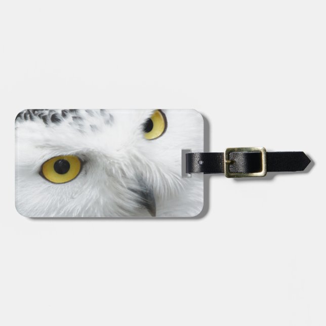 Snowy Owl Luggage Tag (Front Horizontal)