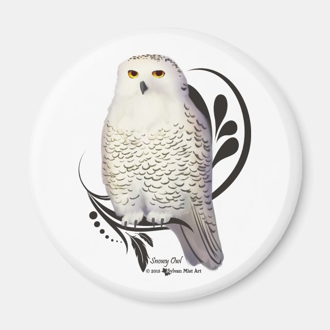 Snowy Owl Magnet (Front)