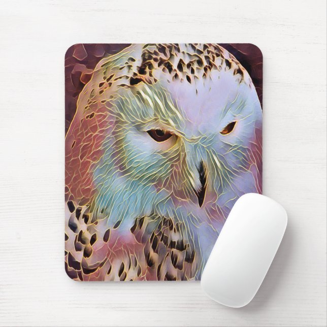 SNOWY OWL   MOUSE MAT (With Mouse)