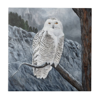 Snowy Owl Overlook Tile