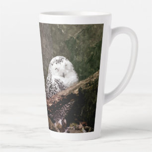 Snowy Owl Pair Woodland Wildlife Art Latte Mug