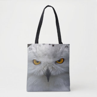 Snowy Owl Portrait All Over Print Bag