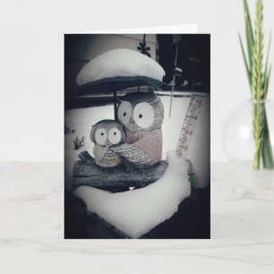 "Snowy Owl Rain Gauge" Get Well Card