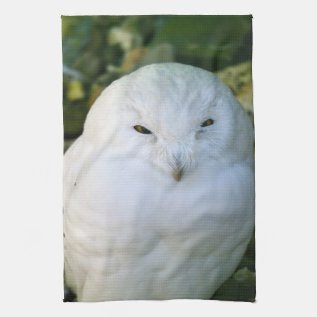 Snowy Owl Tea Towel (Vertical)