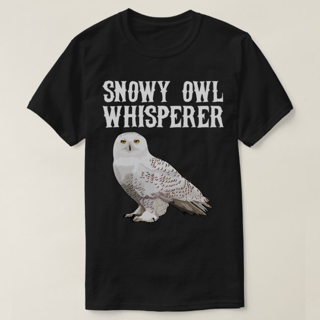 Snowy Owl Whisperer Funny Bird Lover Pullover  (Design Front)