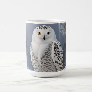 Snowy Owl Winter Portrait Coffee Mug