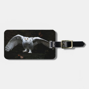 Snowy Owl With Open Wings cd ltcna Luggage Tag