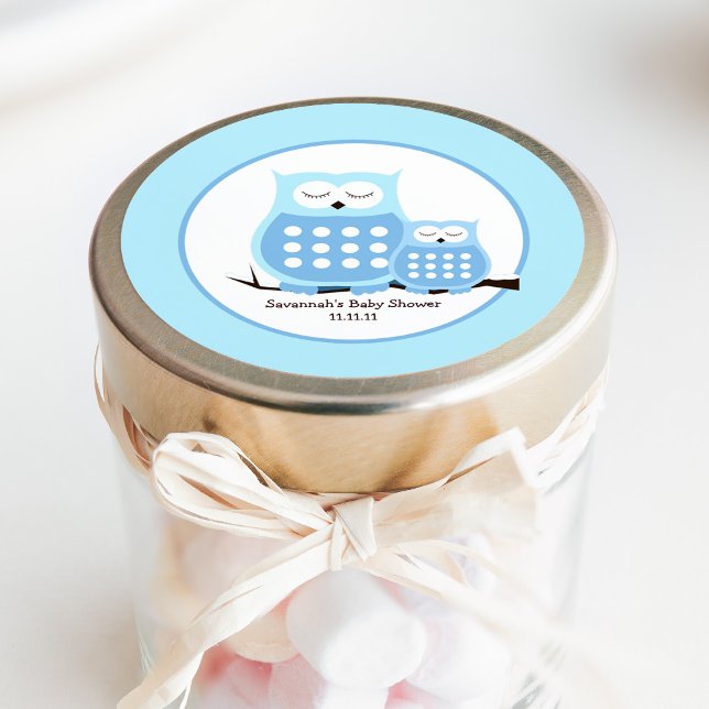 Snowy Owls (Blue) Favour Stickers 3-inch (Creator Uploaded)