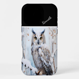 Snowy Owl's Winter Perch iPhone 16 Pro Max Case