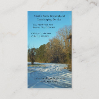 Snowy Path - North Carolina Snow Scene Business Card