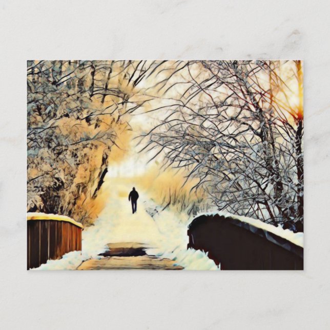 Snowy Path Postcard (Front)