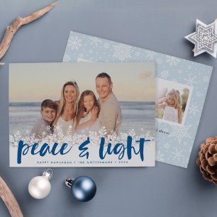 Snowy Peace   Hanukkah Photo Card