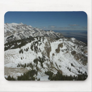 Snowy Peaks of Grand Teton Mountains I Photography Mouse Mat