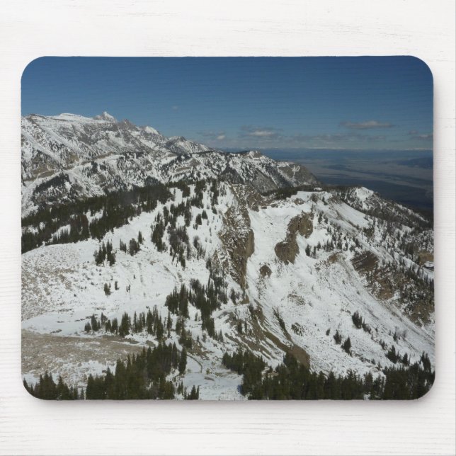 Snowy Peaks of Grand Teton Mountains I Photography Mouse Mat (Front)