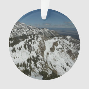 Snowy Peaks of Grand Teton Mountains I Photography Ornament