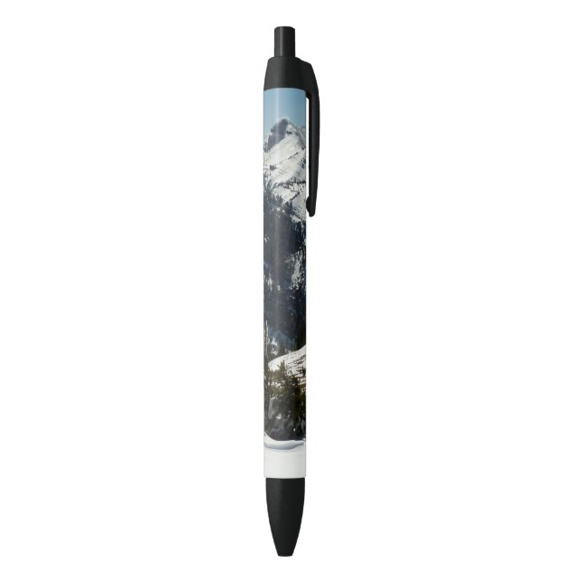 Snowy Peaks of Grand Teton Mountains II Photo Black Ink Pen (Bottom (Vertical))