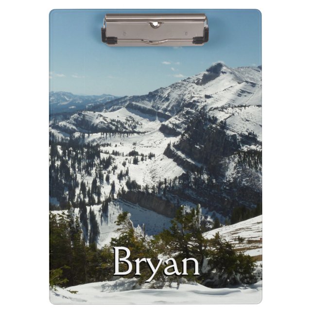 Snowy Peaks of Grand Teton Mountains II Photo Clipboard (Front)