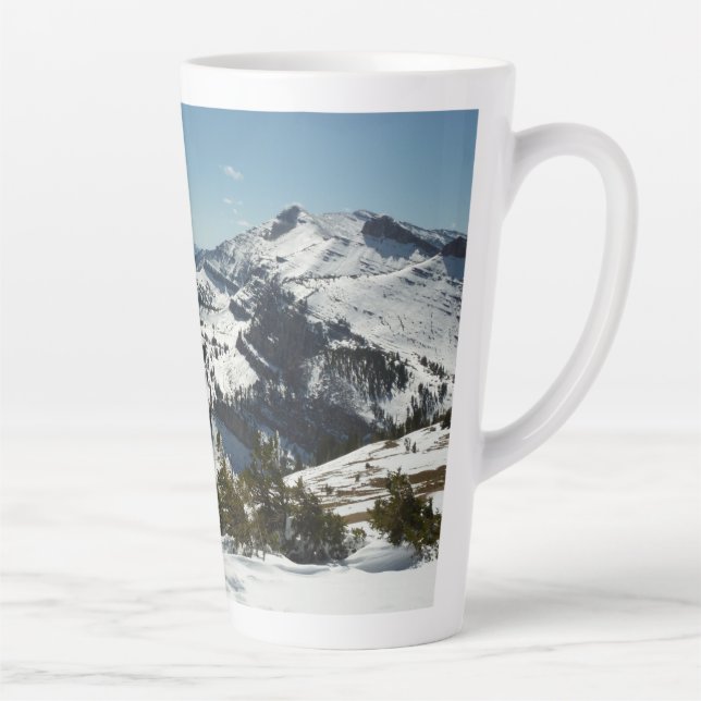 Snowy Peaks of Grand Teton Mountains II Photo Latte Mug (Right)