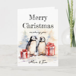 Snowy Penguins Christmas Card