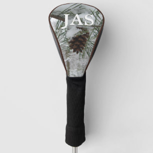 Snowy Pine Branch Winter Nature Photography Golf Head Cover