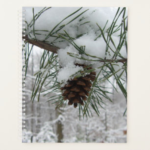 Snowy Pine Branch Winter Nature Photography Planner