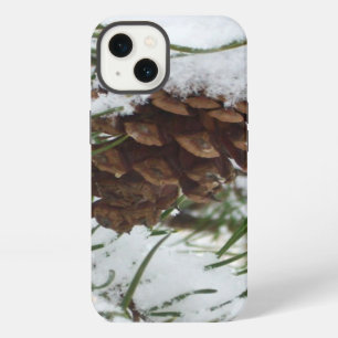 Snowy Pine Cone I Winter Nature Photography iPhone 13 Case