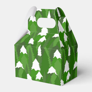 Snowy Pine Forest Favour Box