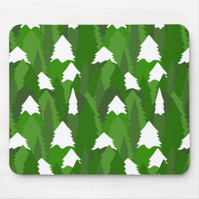 Snowy Pine Forest Mouse Mat (Front)
