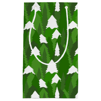 Snowy Pine Forest Small Gift Bag