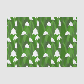 Snowy Pine Forest Tissue Paper