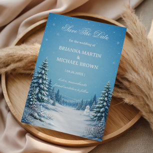 Snowy Pines Beneath Crystal Save The Date