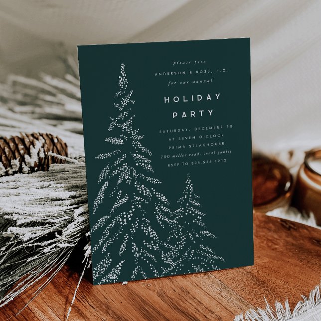 Snowy Pines | Business or Corporate Holiday Party Invitation (Creator Uploaded)