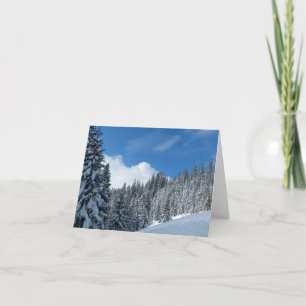 Snowy Pines in the Mountains Holiday Card