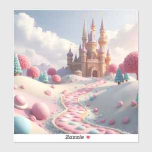 Snowy Pink Candy Land Fairy Castle