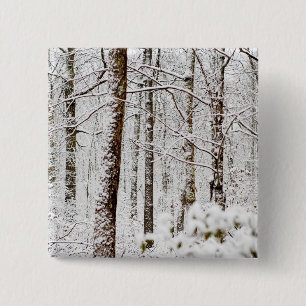 Snowy Pocono Woodlands 15 Cm Square Badge