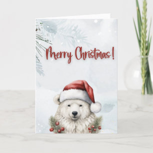 "Snowy Polar Christmas" Holiday Card