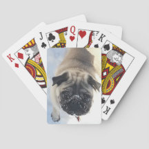 Snowy Pug Deck of Cards