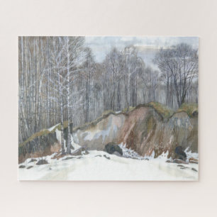 Snowy ravine jigsaw puzzle