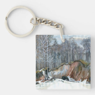 Snowy ravine key ring