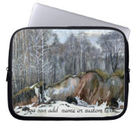 Snowy ravine painting  watercolor